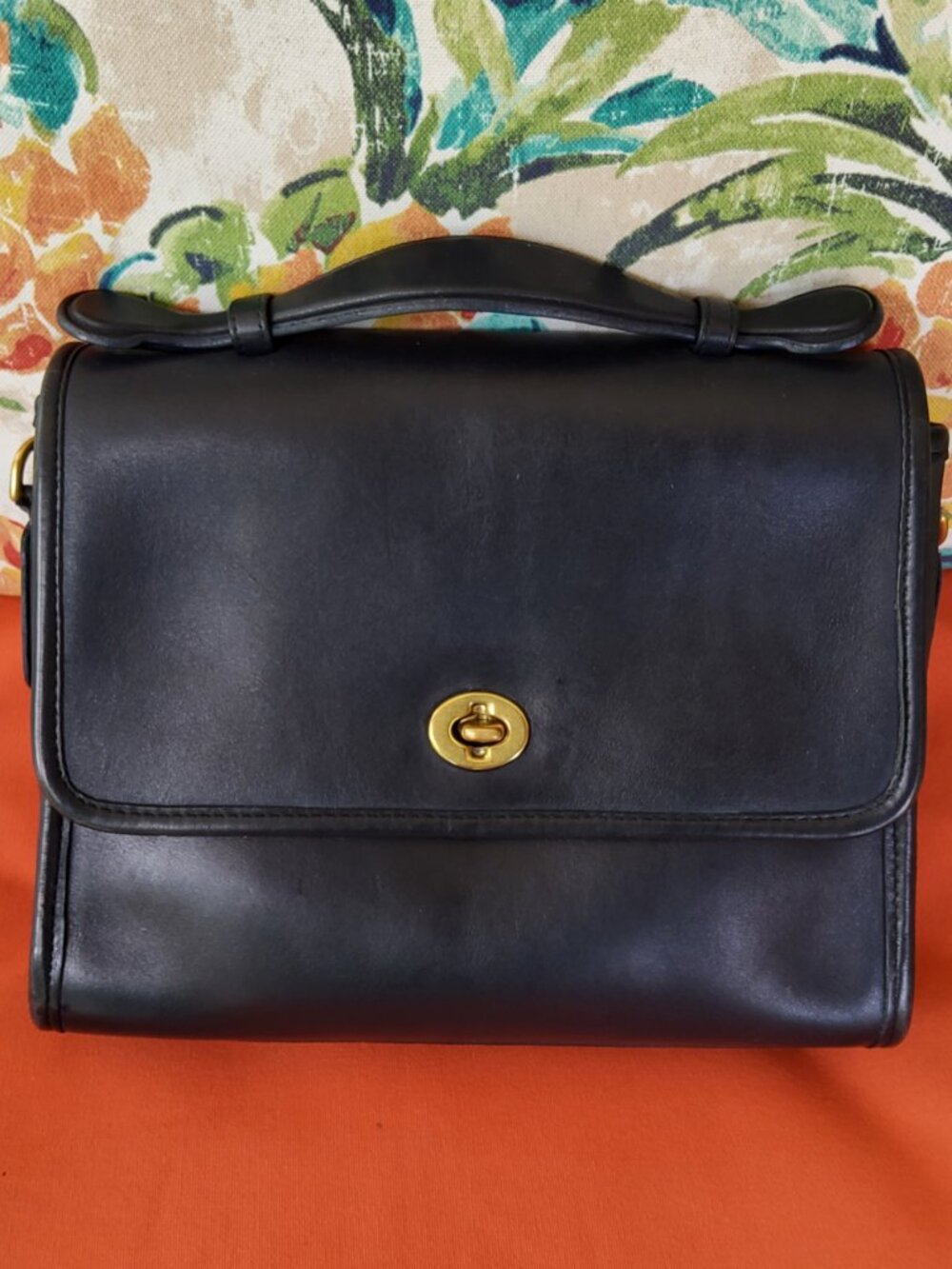 Coach Vintage Navy Blue Court Bag 9870 - Picture 3 of 14